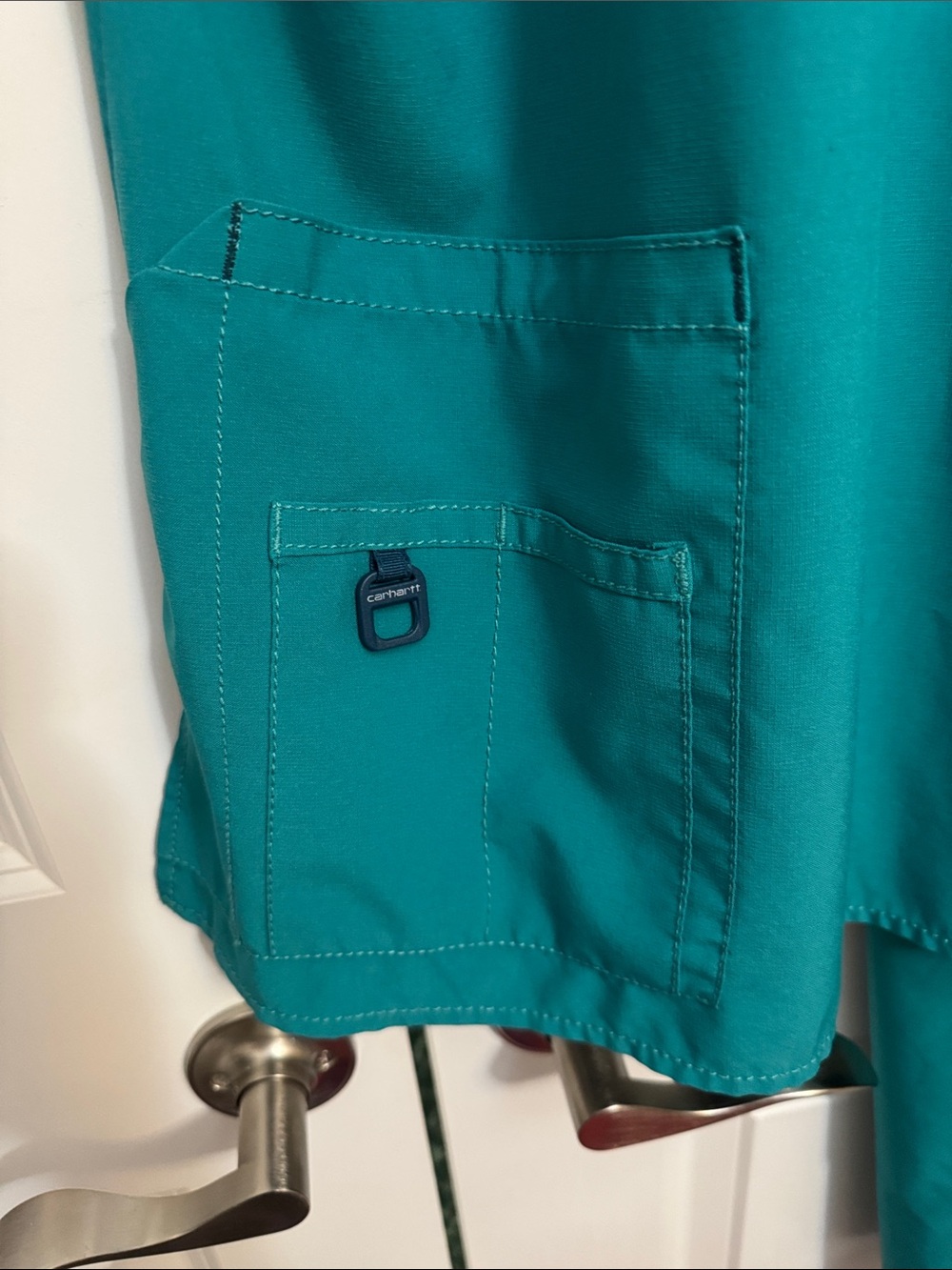 Carhartt Teal V-Neck Scrub Top - Picture 4 of 6